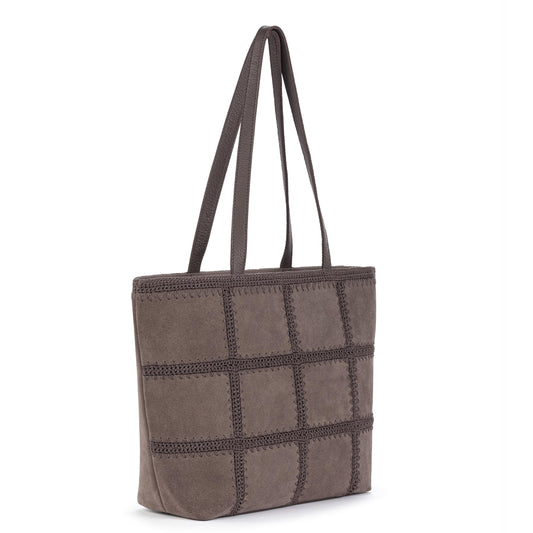 The Sak Metro Tote - Leather - Mushroom Suede Patch