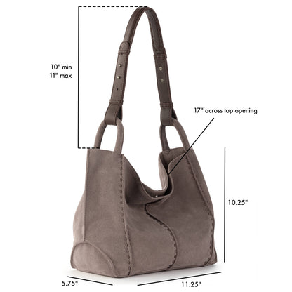 The Sak Los Feliz Medium Tote - Leather - Mushroom Suede