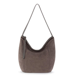Leather - Mushroom Suede Blanket Stitch