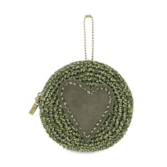 Hand Crochet - Moss Static Suede Heart