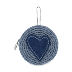 Hand Crochet - Maritime Indigo Suede Heart