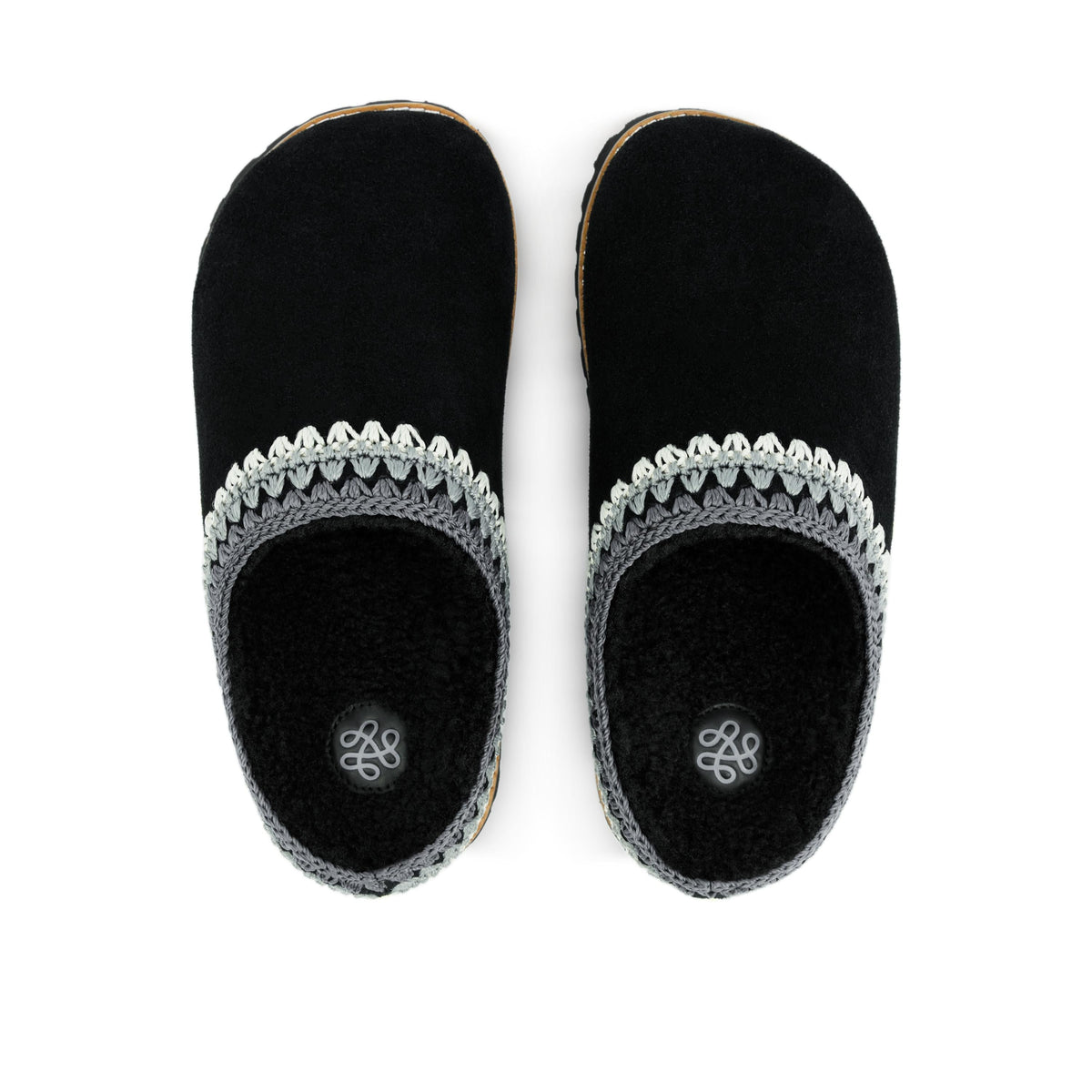 The Sak Bolinas Everyday Clog - Leather - Black Shearling