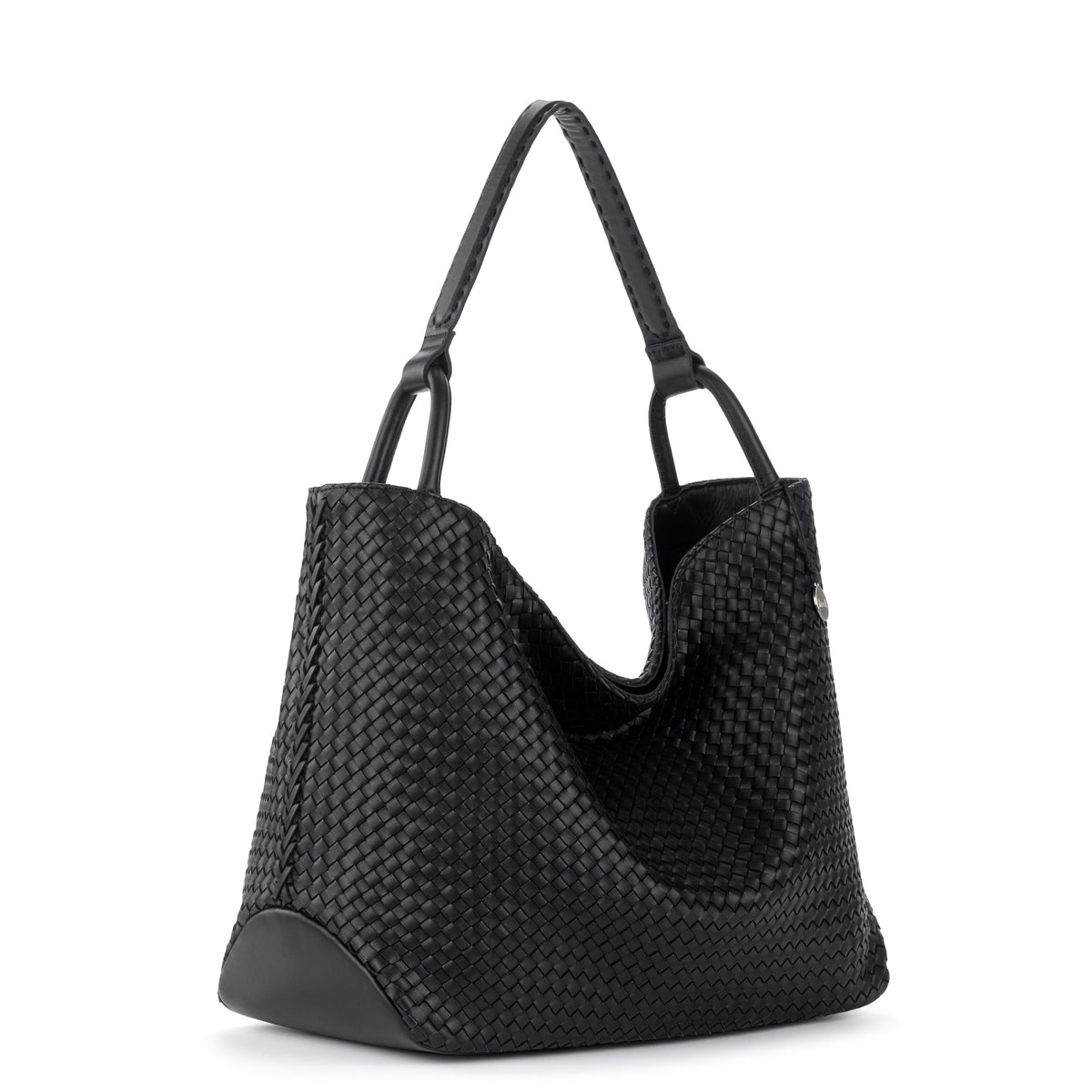 The Sak Los Feliz Large Tote - Leather - Woven Black