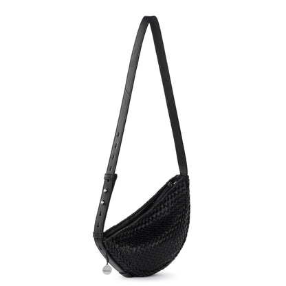 The Sak Tess Sling - Leather - Woven Black