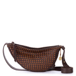 The Sak Tess Sling - Leather - Woven Mahogany Cognac