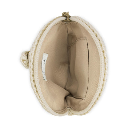 The Sak Circle Coin Pouch - Hand Crochet - Natural Clover