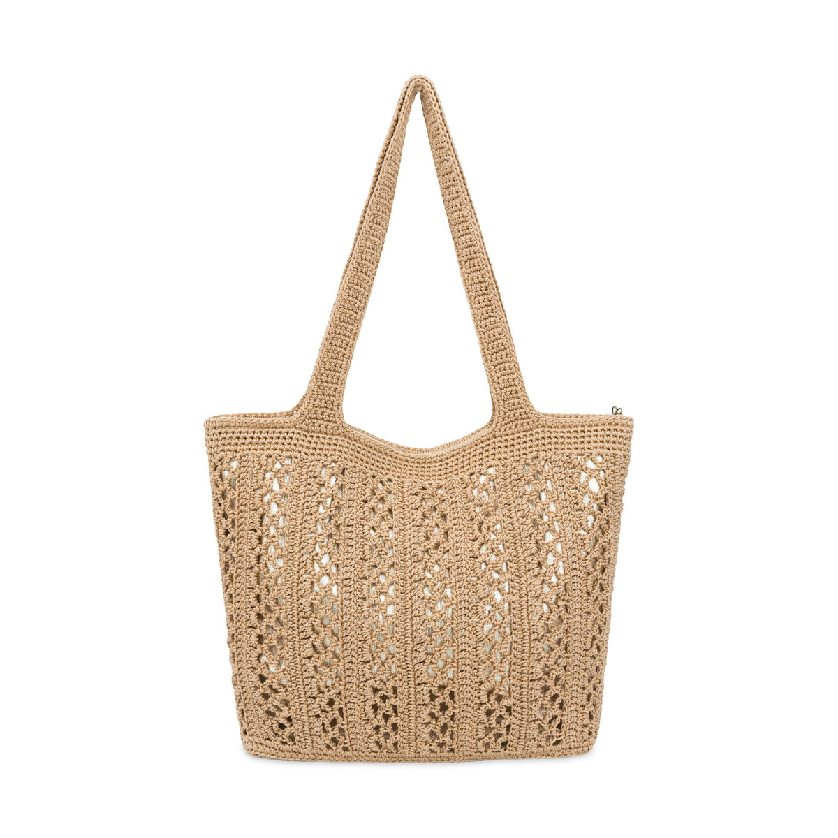 The Sak Sola Carryall Tote - Hand Crochet - Bamboo With Gold
