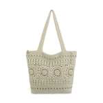 The Sak Sola Carryall Tote - Hand Crochet - Natural Medallion