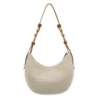 The Sak Tess Shoulder Bag - Hand Crochet - Ecru