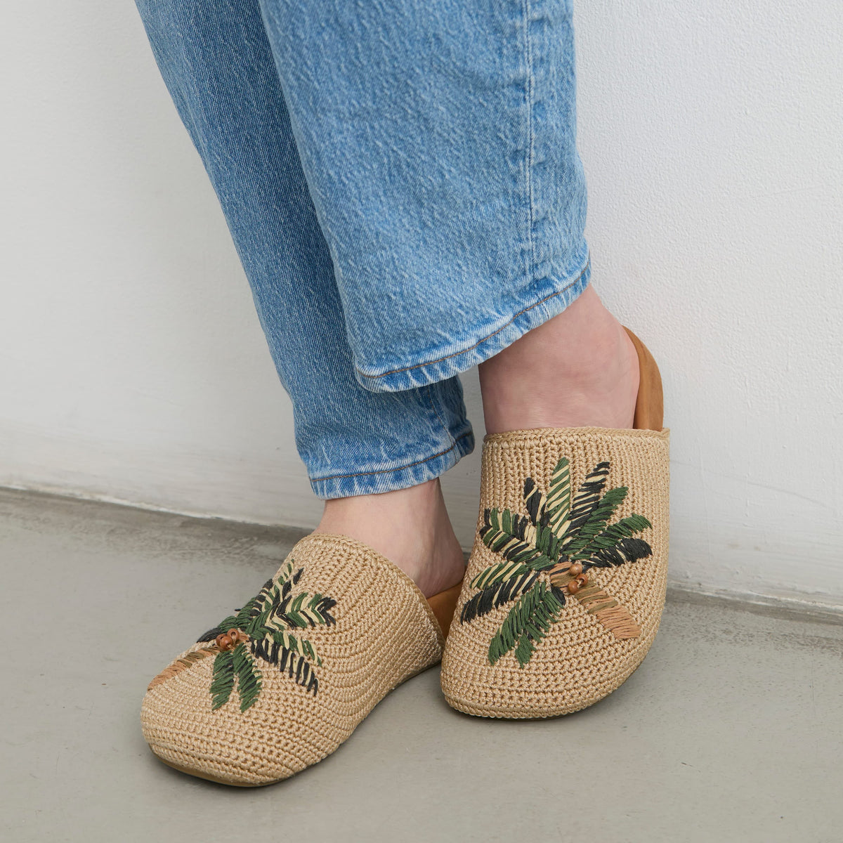 The Sak Bolinas Clog - Hand Crochet - Palm Tree