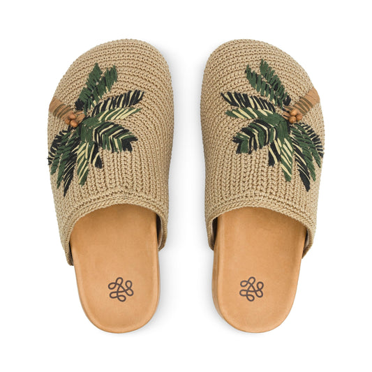 The Sak Bolinas Clog - Hand Crochet - Palm Tree