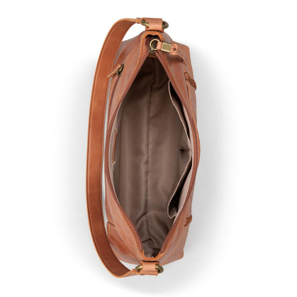 The Sak Melrose Shoulder Bag - Leather - Tobacco Floral Embossed