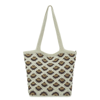 The Sak Sola Carryall Tote - Hand Crochet - Natural Mermaid