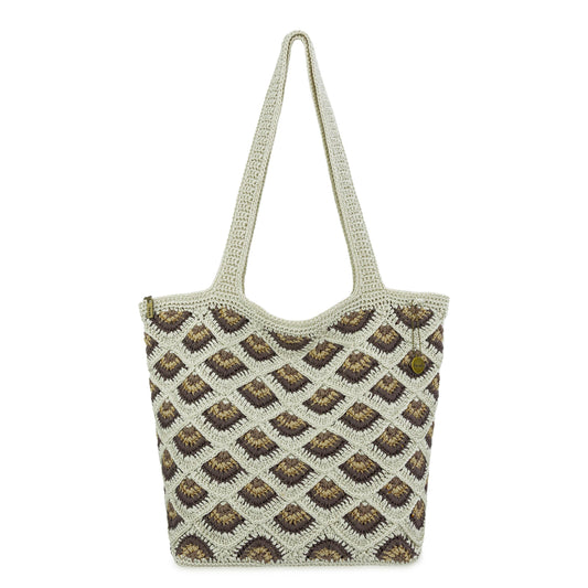 The Sak Sola Carryall Tote - Hand Crochet - Natural Mermaid
