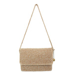 The Sak Marlow Flap Shoulder Bag - Hand Crochet - Bamboo Static