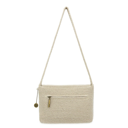 The Sak Marlow Flap Shoulder Bag - Hand Crochet - Ecru
