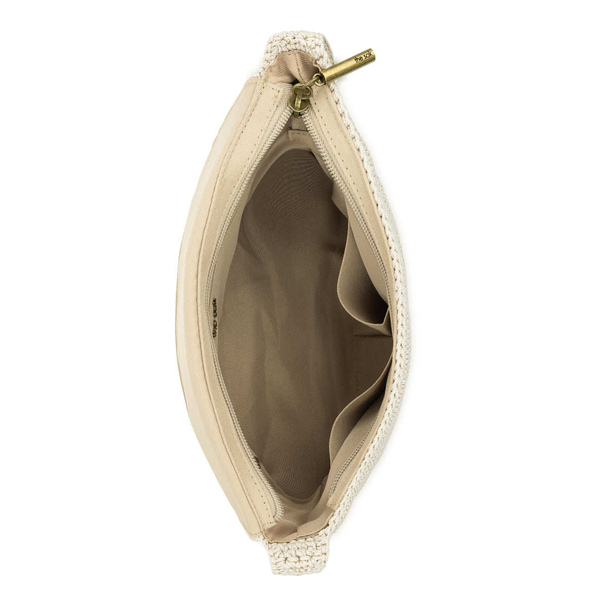 The Sak Marlow Flap Shoulder Bag - Hand Crochet - Ecru