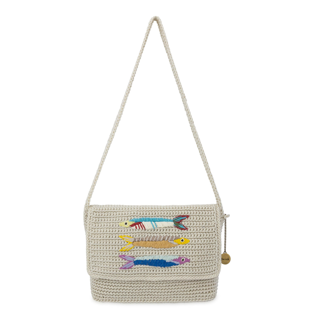 The Sak Marlow Flap Shoulder Bag - Hand Crochet - Sardines