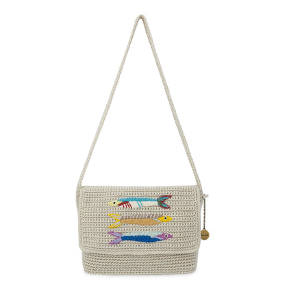 The Sak Marlow Flap Shoulder Bag - Hand Crochet - Sardines