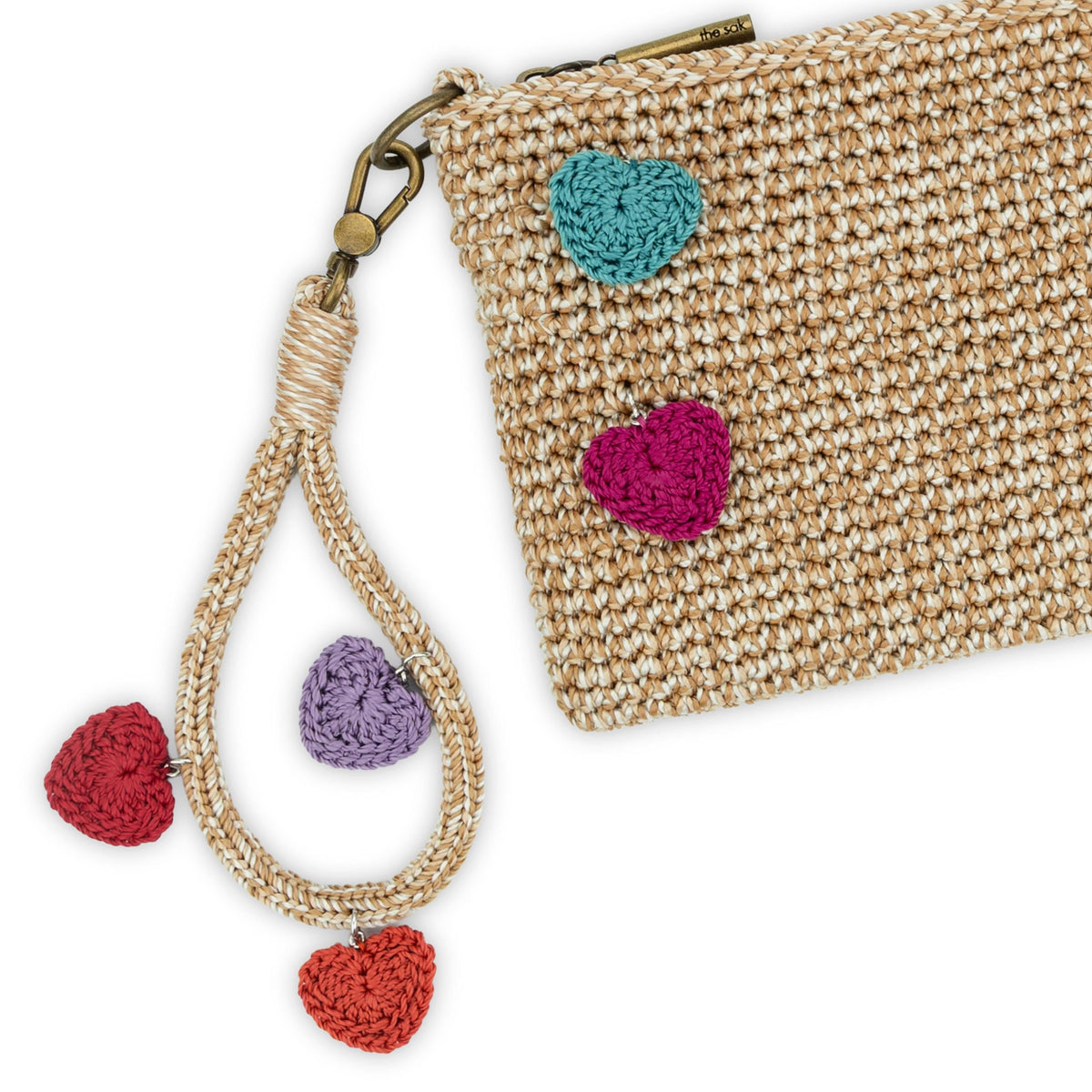 The Sak Vita Convertible Wristlet - Hand Crochet - Bamboo Static