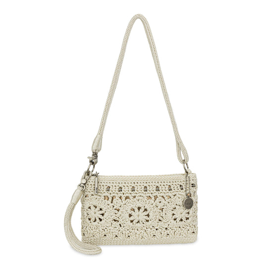 The Sak Vita Convertible Wristlet - Hand Crochet - Natural Medallion