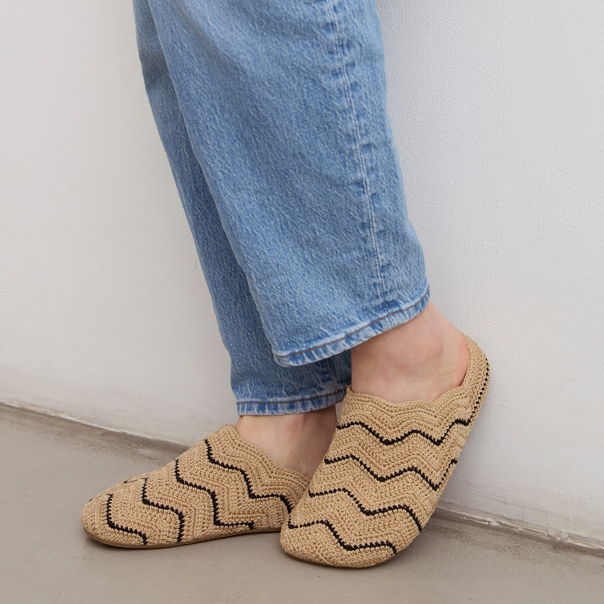 The Sak Bolinas Ripple Clog - Hand Crochet - Bamboo Black Ripple