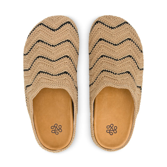 The Sak Bolinas Ripple Clog - Hand Crochet - Bamboo Black Ripple
