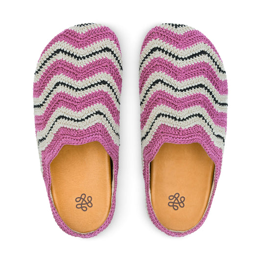 The Sak Bolinas Ripple Clog - Hand Crochet - Fuchsia Ripple
