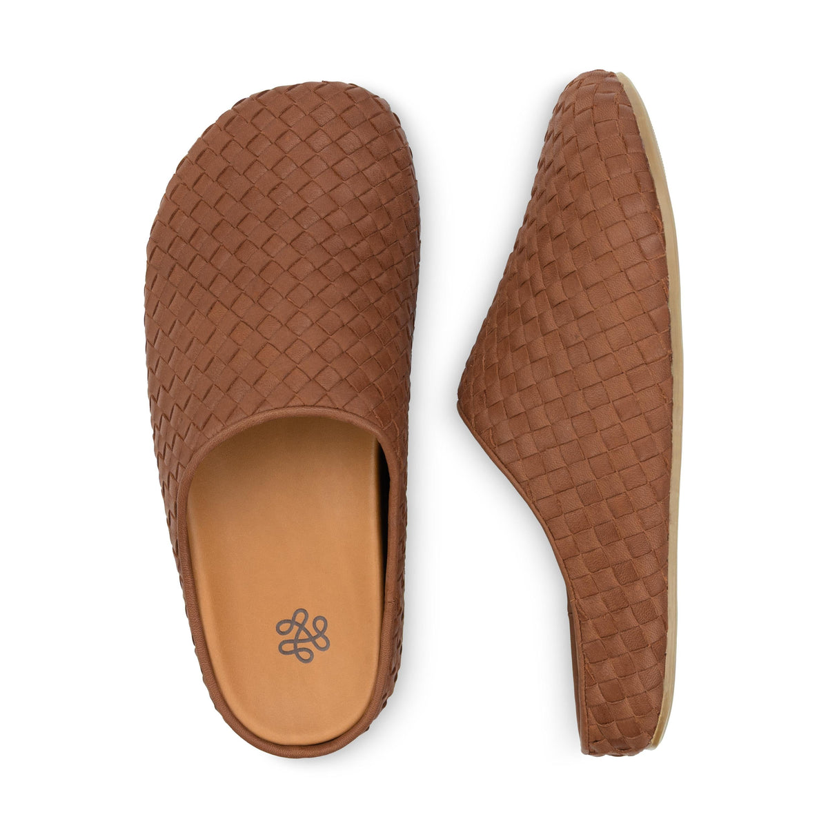 The Sak Bolinas Woven Clog - Leather - Woven Cognac