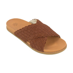 Leather - Woven Cognac