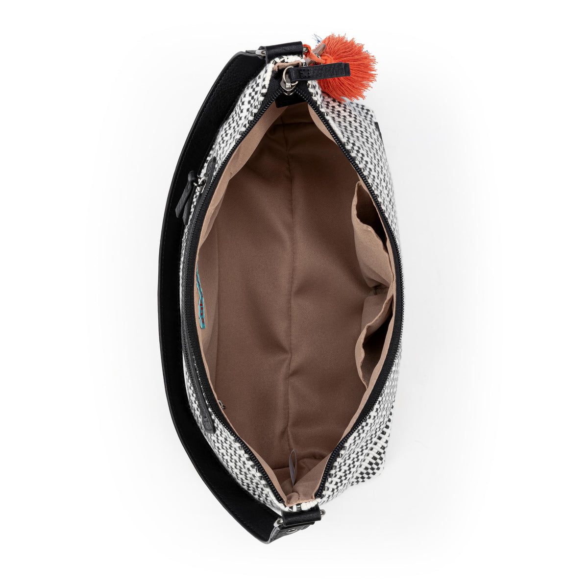Sakroots Banyan Hobo - Straw - Black and White Woven