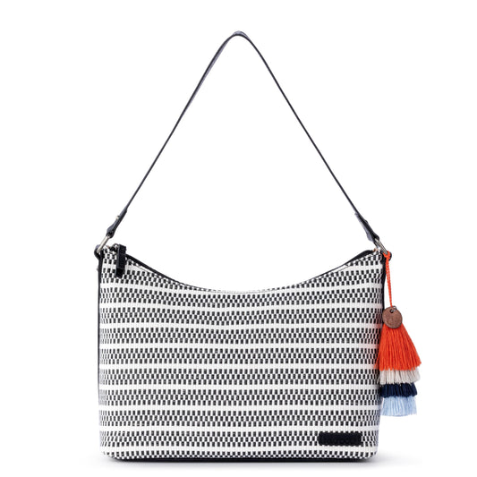 Sakroots Banyan Hobo - Straw - Black and White Woven