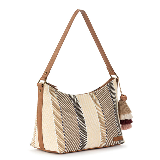 Sakroots Banyan Hobo - Straw - Tobacco Batik Woven