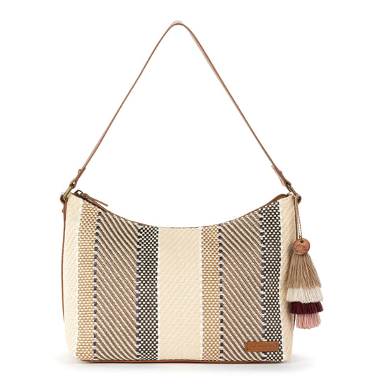 Sakroots Banyan Hobo - Straw - Tobacco Batik Woven