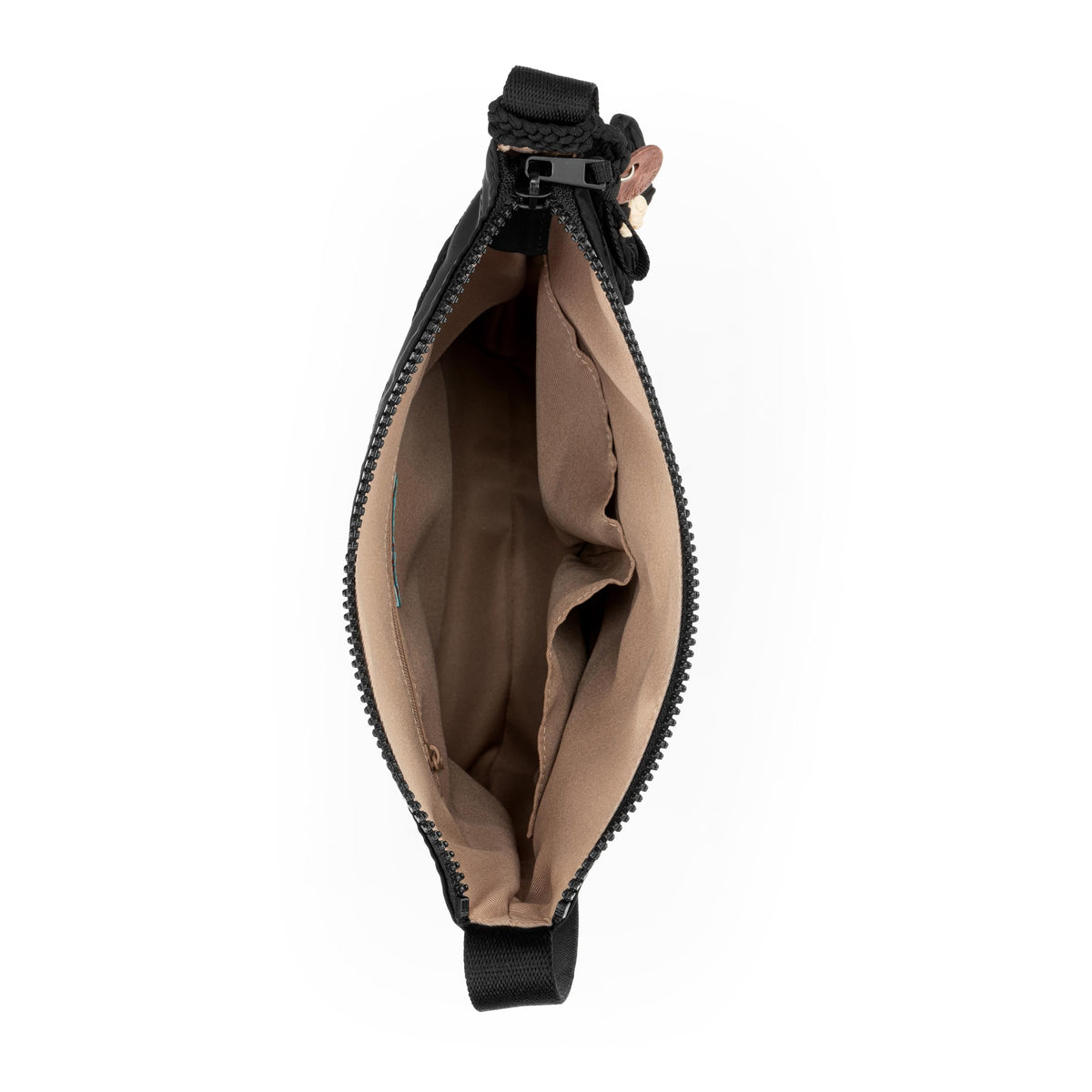Sakroots Banyan Basic Crossbody - EcoTwill - Black Flower Blossom Quilted
