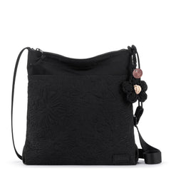 EcoTwill - Black Flower Blossom Quilted