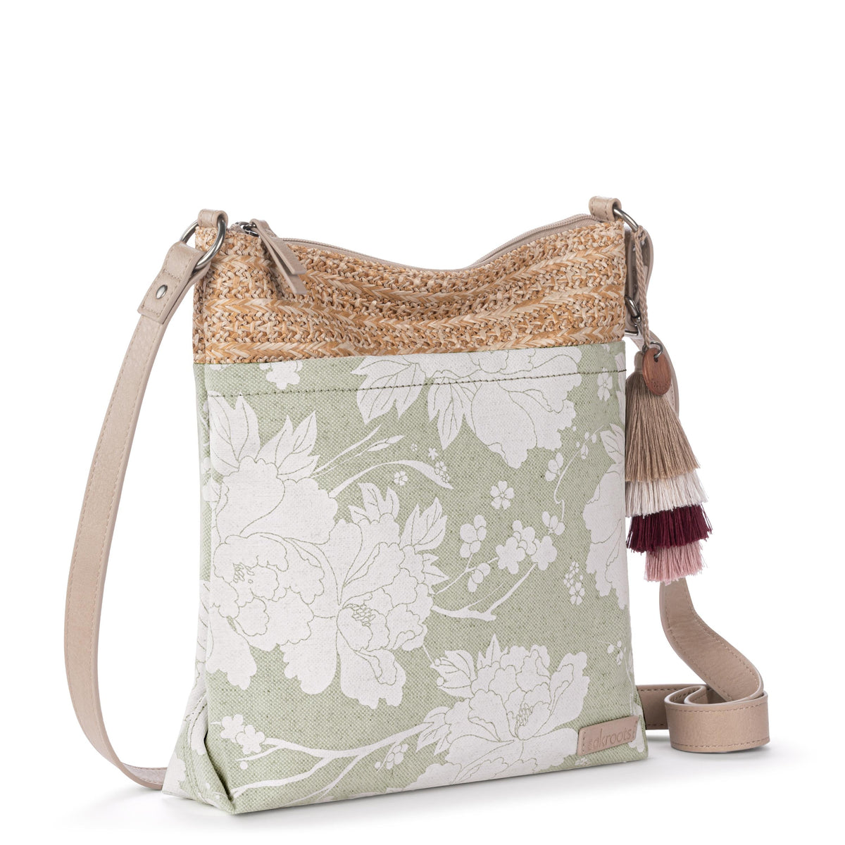 Sakroots Banyan Basic Crossbody - Canvas - Natural Wild Fleur