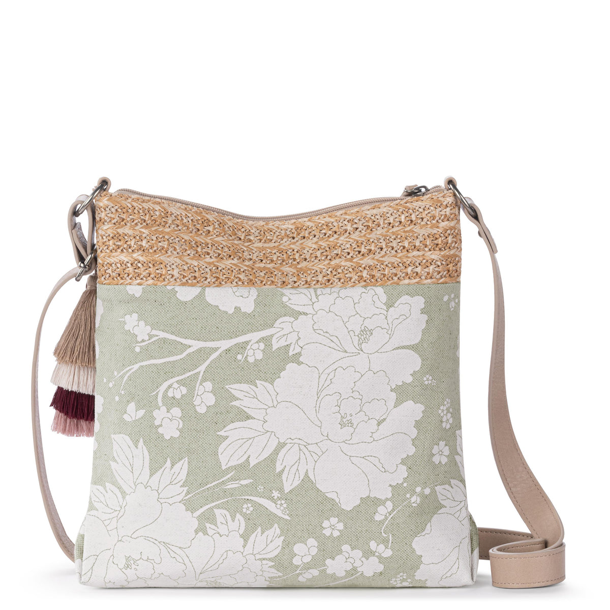 Sakroots Banyan Basic Crossbody - Canvas - Natural Wild Fleur