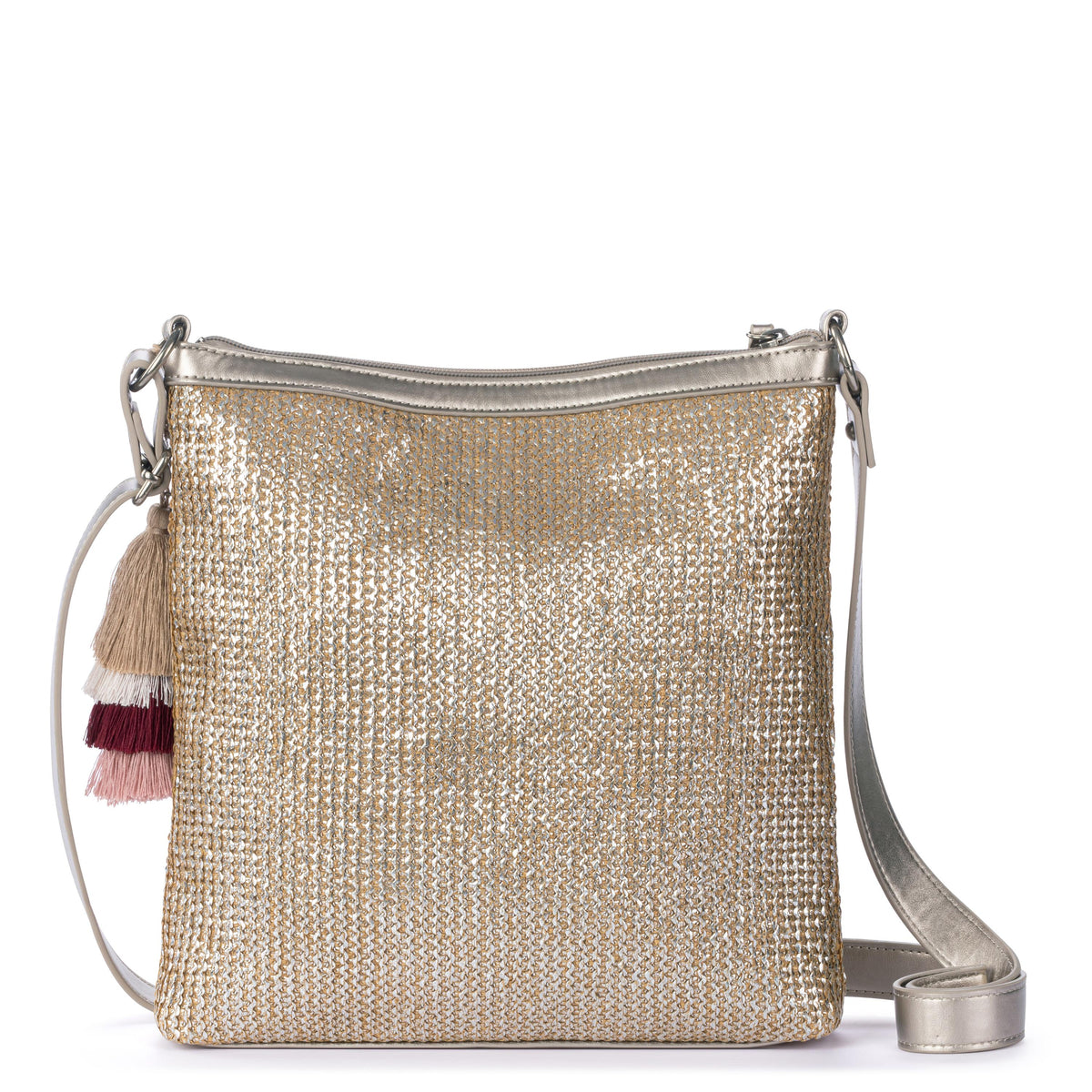 Sakroots Banyan Basic Crossbody - Straw - Pyrite Straw