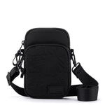 Sakroots Koa Smartphone Crossbody - EcoTwill - Black Flower Blossom Quilted