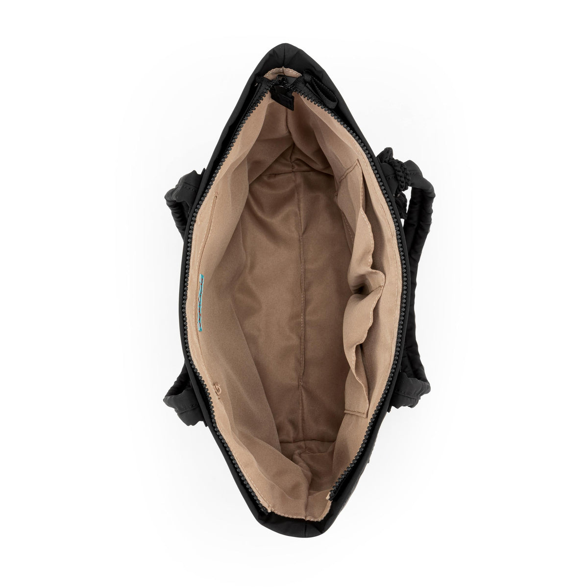 Sakroots Banyan Shoulder Tote - EcoTwill - Black Flower Blossom Quilted