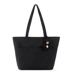 EcoTwill - Black Flower Blossom Quilted