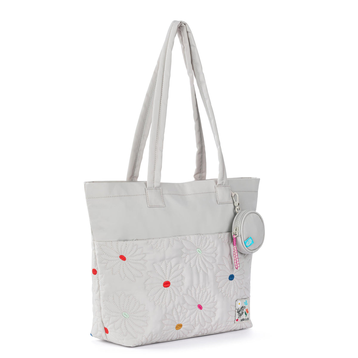 Sakroots Banyan Shoulder Tote - EcoTwill - Multi Flower Quilted