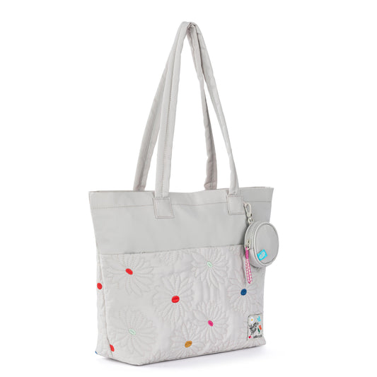 Sakroots Banyan Shoulder Tote - EcoTwill - Multi Flower Quilted