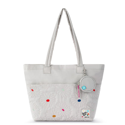 Sakroots Banyan Shoulder Tote - EcoTwill - Multi Flower Quilted