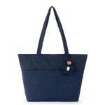 Sakroots Banyan Shoulder Tote - EcoTwill - Navy Flower Blossom Quilted