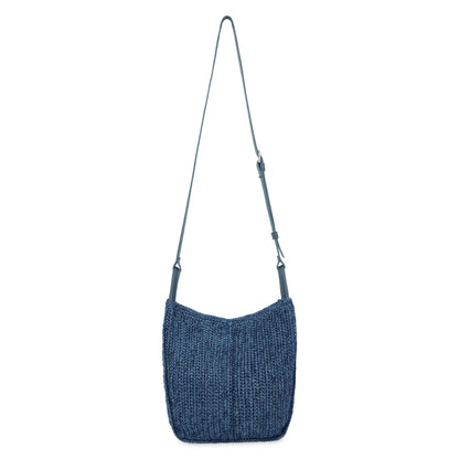 The Sak Los Feliz Crossbody - Hand Crochet - Denim Tonal Straw