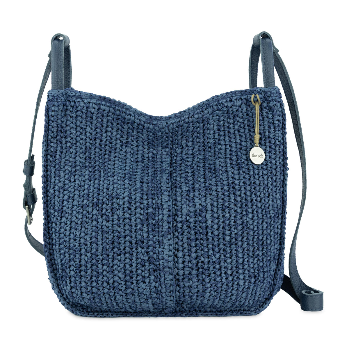 The Sak Los Feliz Crossbody - Hand Crochet - Denim Tonal Straw