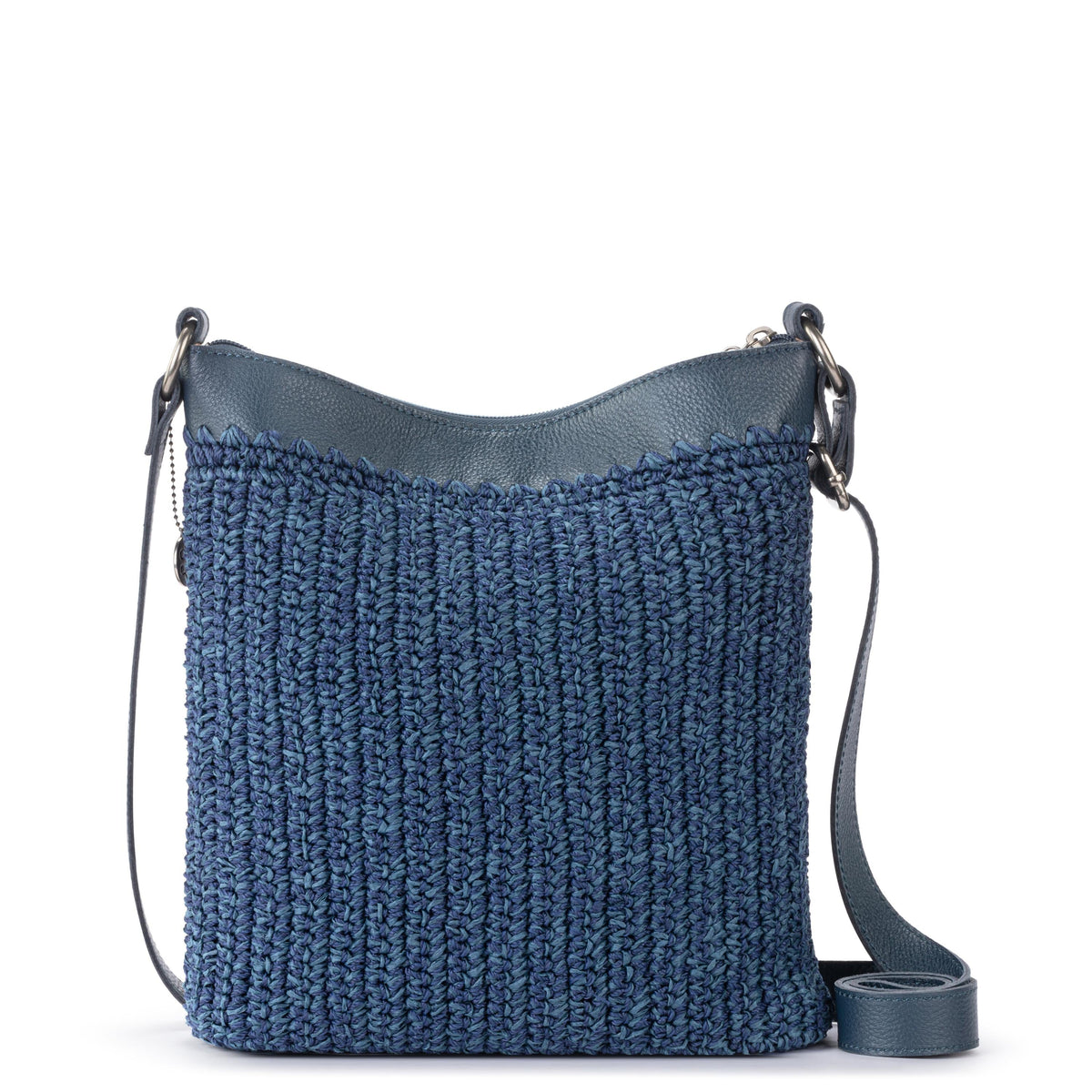 The Sak Lucia Crossbody - Hand Crochet - Denim Tonal Straw