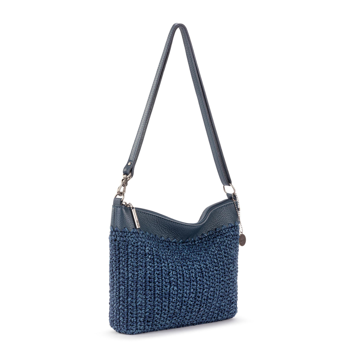 The Sak Lumi Crossbody - Hand Crochet - Denim Tonal Straw